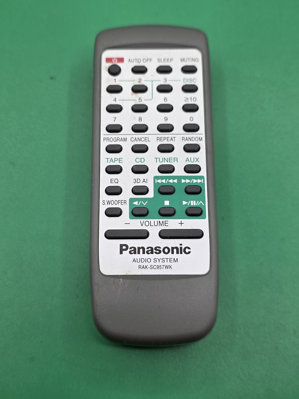 OEM Panasonic Audio System Remote Control RAK-SC957WK Tested Works
